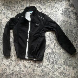Arsuxeo Black Fleece-Lined Softshell Jacket - Size S